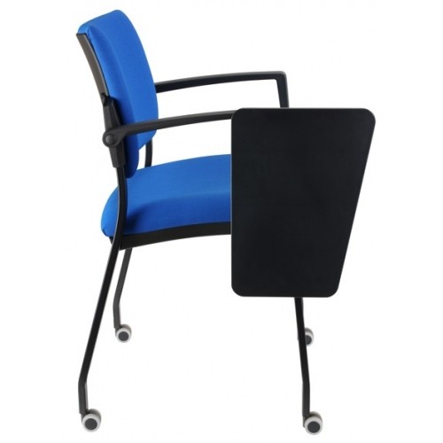 Jednací židle EMPIRE 64 s šedým plastem čalouněná - nosnost 130 kg  - výběr barevného provedení